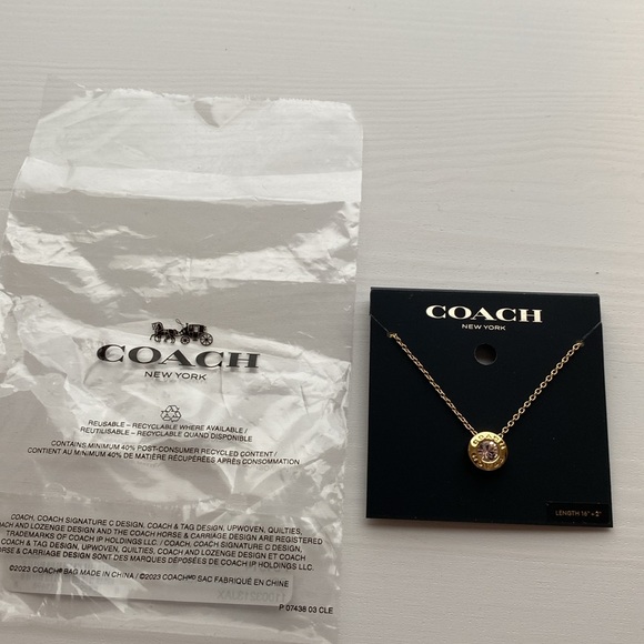 Coach Circle Necklace - Picture 2 of 4